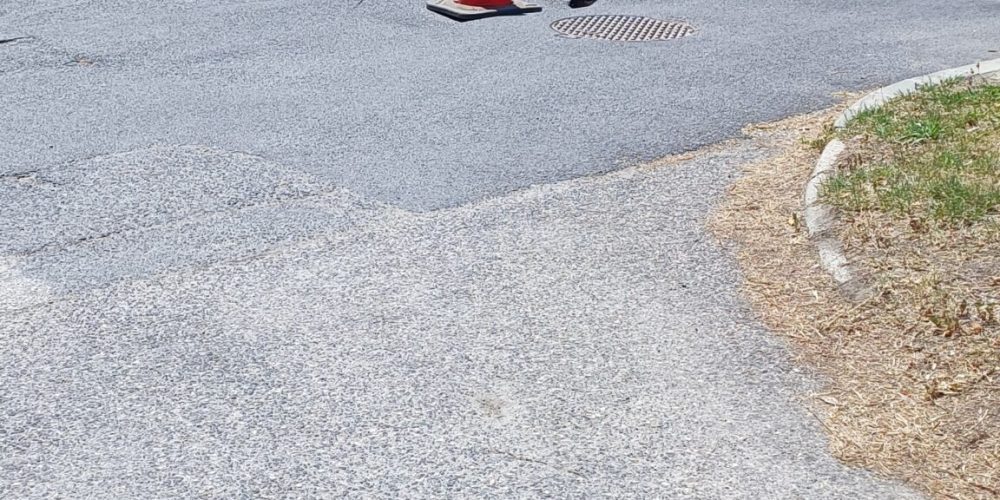 Figyelemfelhívás útbeszakadás miatt
